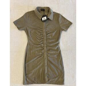 NWT White Fox Island Escape Mini Dress Khaki Size L